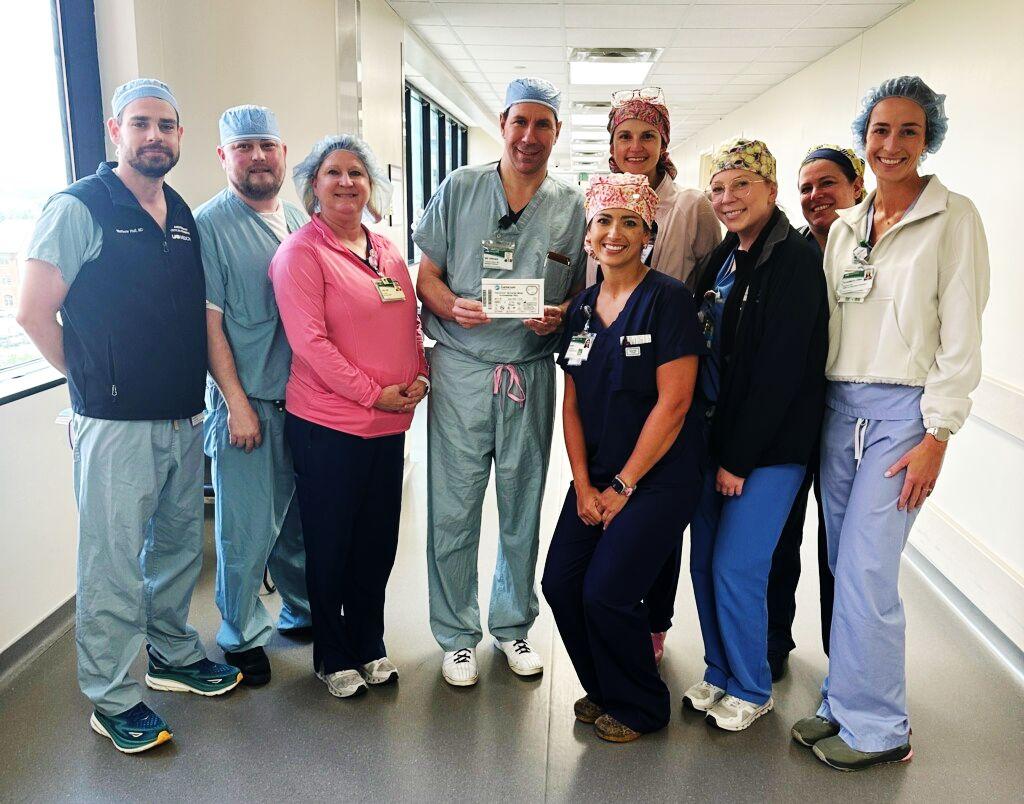 Dr. Panos N. Vardas and the UAB Medicine surgical team after successfully implanting the TransForm™ McCarthy Mitral Annuloplasty Ring.