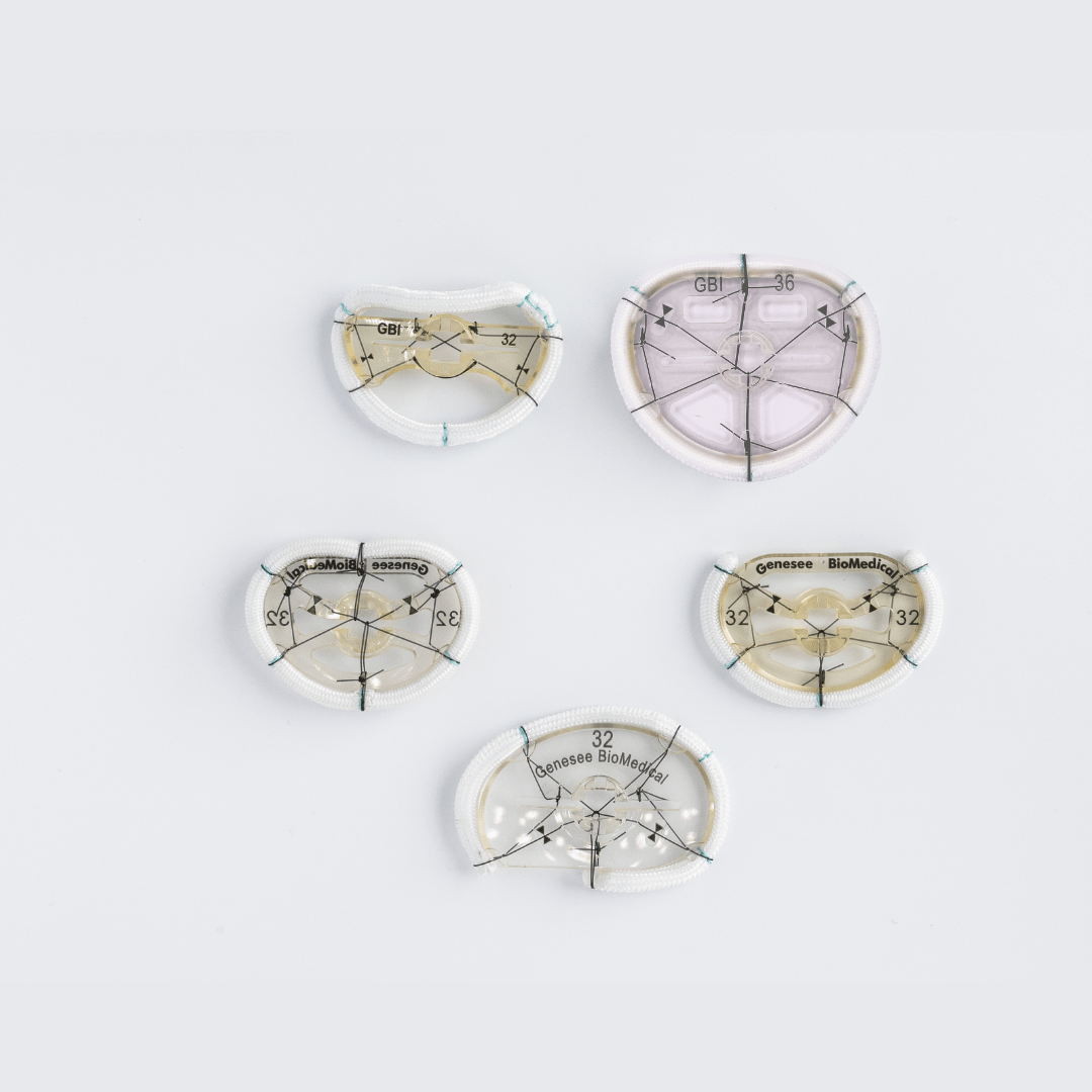 close up of annuloplasty heart valve repair rings and bands by Genesee BioMedical